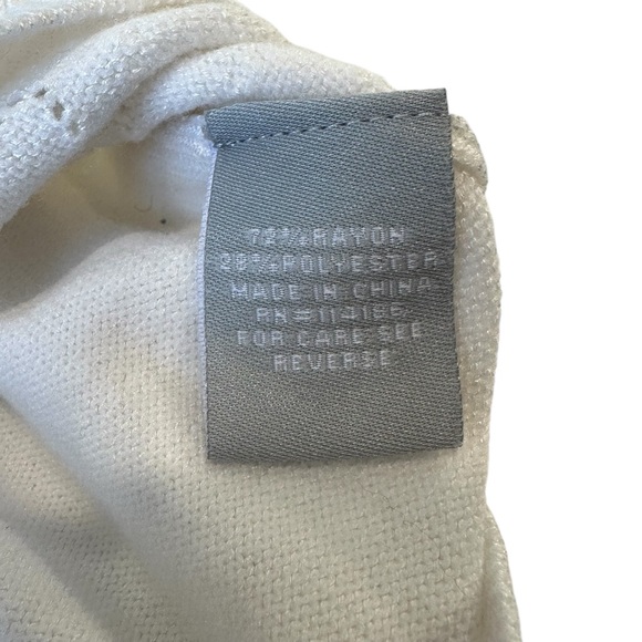 Heart N Crush Pointelle White Knit Coquette Bow Sweater Top, L‎ - Picture 8 of 8